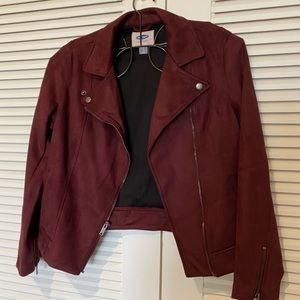 Faux Suede Moto Jacket